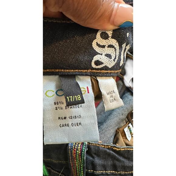 Coogi Women's Jeans Dark Wash Straight Leg Streetwear Stitched‎ Size 17/18 - Picture 2 of 12